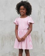 Vestido Infantil Em Ribana Com Elastano