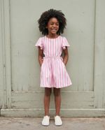 Vestido Infantil Em Ribana Com Elastano