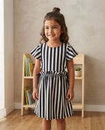 Vestido Infantil Em Ribana Com Elastano