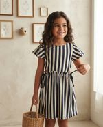 Vestido Infantil Em Ribana Com Elastano