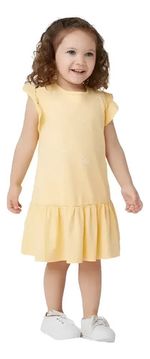 Vestido Franzido Infantil Com Calcinha