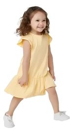 Vestido Franzido Infantil Com Calcinha