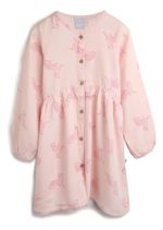Vestido Curto Infantil Com Botões Toddler