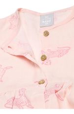 Vestido Curto Infantil Com Botões Toddler