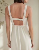 Vestido Midi Com Fenda Em Viscolinho
