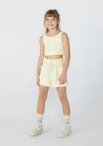 Shorts Básico Infantil Menina Clochard Em Malha Atoalhada