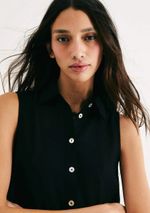 Vestido Curto Evasê Com Botões E Recortes