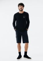 Bermuda Básica Masculina Cargo Em Sarja