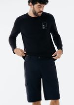 Bermuda Básica Masculina Cargo Em Sarja
