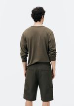 Bermuda Básica Masculina Cargo Em Sarja
