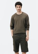 Bermuda Básica Masculina Cargo Em Sarja