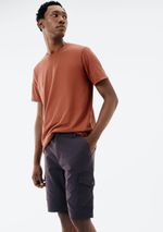 Bermuda Básica Masculina Cargo Em Sarja