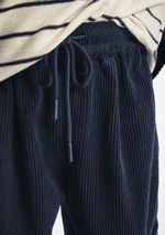 Calça Infantil Menino Em Veludo Cotelê Azul
