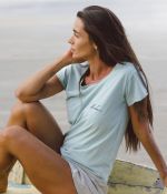 Camiseta Feminina Polvo | Azul Piscina