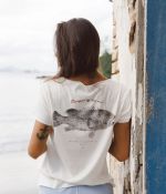 Camiseta Feminina Stamped by The Sea Garoupa | Off White