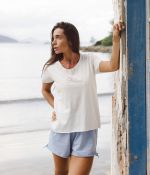 Camiseta Feminina Stamped by The Sea Garoupa | Off White