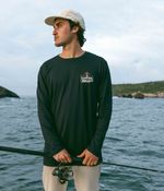 Camiseta UV Manga Longa Badejo Saltão | Preta