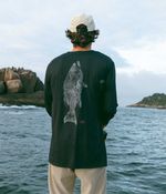 Camiseta UV Manga Longa Badejo Saltão | Preta