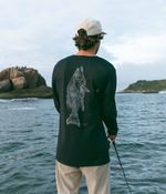 Camiseta UV Manga Longa Badejo Saltão | Preta