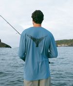 Camiseta UV Manga Longa Rabo | Azul