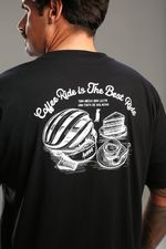 Cotton T-shirt Over Classic - Coffe Ride