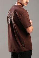 Cotton T-shirt Over Classic - Coffe Ride