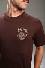 Cotton T-shirt Over Classic - Coffe Ride