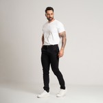 Calça Masculina Alfaiataria Brim Preta