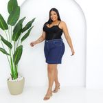 Bermuda Meia Coxa Jeans Mom
