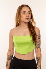 Corset Izzy Cetim Verde