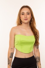 Corset Izzy Cetim Verde