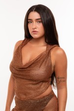 Cropped Capuz Zoe Bronze