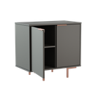 Buffet Aparador Bronze Babus com 2 Portas - Grafite