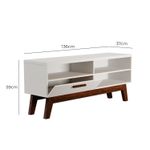 Rack para TV até 55 Polegadas 1 porta Lín - Branco