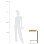 Mesa Lateral Steel Babus com encaixe para sofá