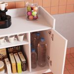 Buffet Aparador Cora Uma porta com Pés de Madeira - Branco