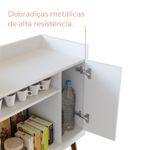 Buffet Aparador Cora Uma porta com Pés de Madeira - Branco