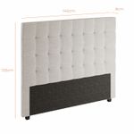 Cabeceira Para Cama Box Nala Babus Casal - Linho Cinza
