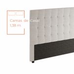 Cabeceira Para Cama Box Nala Babus Casal - Linho Cinza