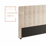 Cabeceira Para Cama Box Nala Babus Casal - Linho Bege