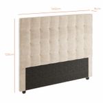 Cabeceira Para Cama Box Nala Babus Casal - Linho Bege
