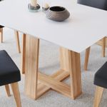 Conjunto Sala de Jantar 4 Lugares Mesa Bahê 136 e Cadeira Ane Babus