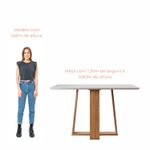 Conjunto Sala de Jantar 4 Lugares Mesa Bahê 136 e Cadeira Ane Babus