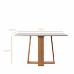 Conjunto Sala de Jantar 4 Lugares Mesa Bahê 136 e Cadeira Ane Babus