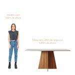 Conjunto Sala de Jantar 4 Lugares Mesa Lune 1,36 e Cadeira Ane Babus