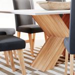 Conjunto Sala de Jantar 4 Lugares Mesa Nea e Cadeira Ane Babus