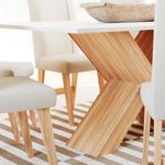 Conjunto Sala de Jantar 4 Lugares Mesa Nea e Cadeira Ane Babus