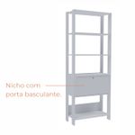 Estante Argo com 1 Porta e 5 Prateleiras - Branca