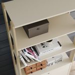 Estante Argo com 1 Porta e 5 Prateleiras - Off White / Branco