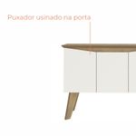 Buffet Aparador Jasmin 1,10m com 3 Portas Babus - Amadeirado / Off White